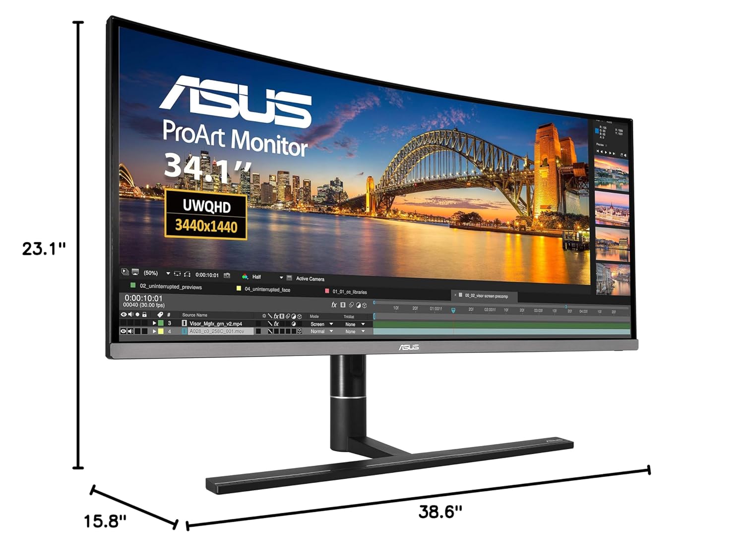 ASUS ProArt Display PA34VC Curved Professional Monitor - 34.1-inch - image 6
