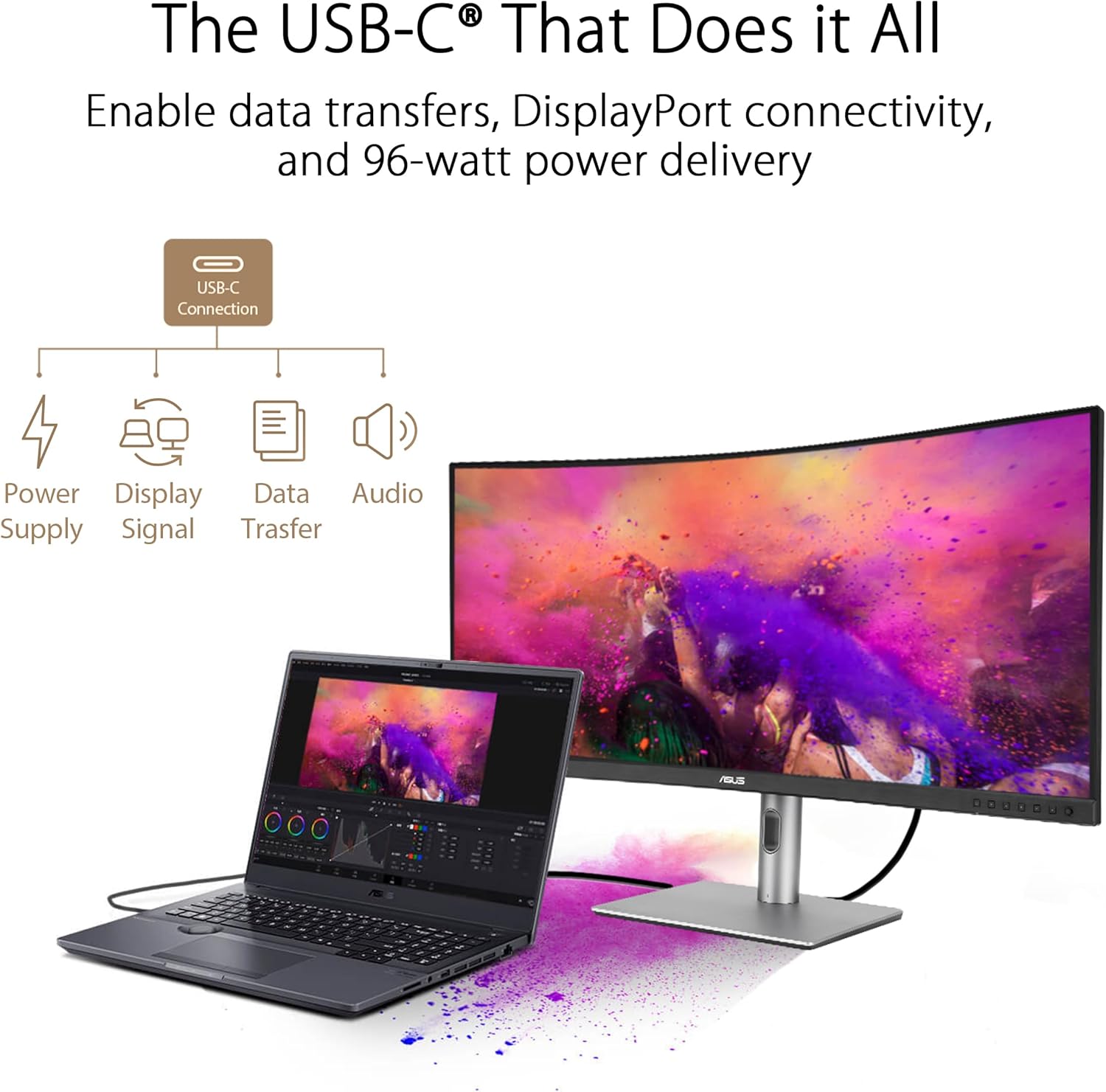 ASUS ProArt Display PA34VCNV Curved Professional Monitor – 34.1-inch, IPS, 21:9 - image 7