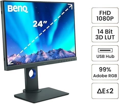 BenQ SW240 24 inch 4K IPS WUXGA Monitor - image 6