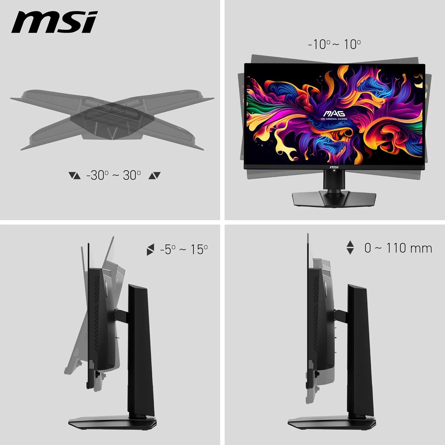 MSI MAG 321UP QD-OLED 31.5inch 4K UHD Gaming Monitor - image 4