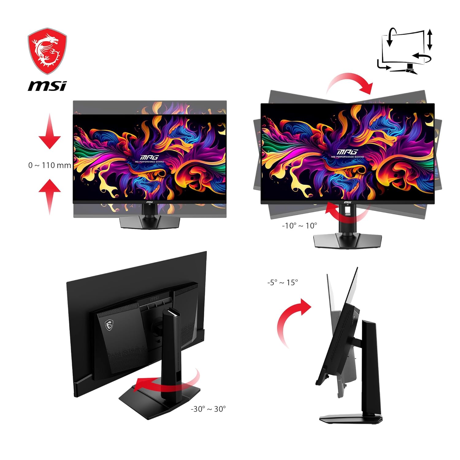 MSI MAG 321UPX QD OLED 31.5inch 4K UHD Gaming Monitor - image 5
