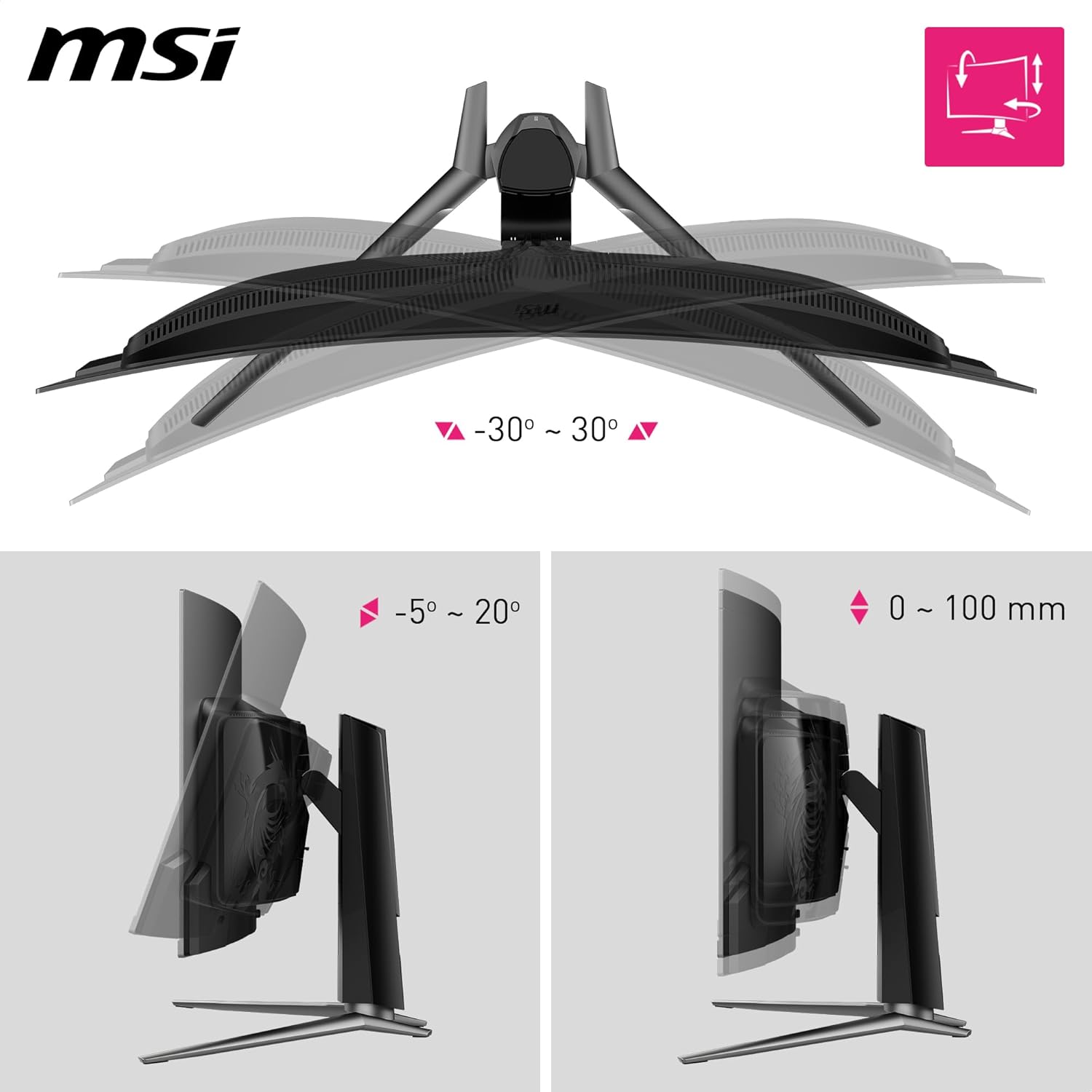 MSI MPG 341CQPX QD OLED 34inch 2K UWQHD Curved Gaming Monitor - image 4