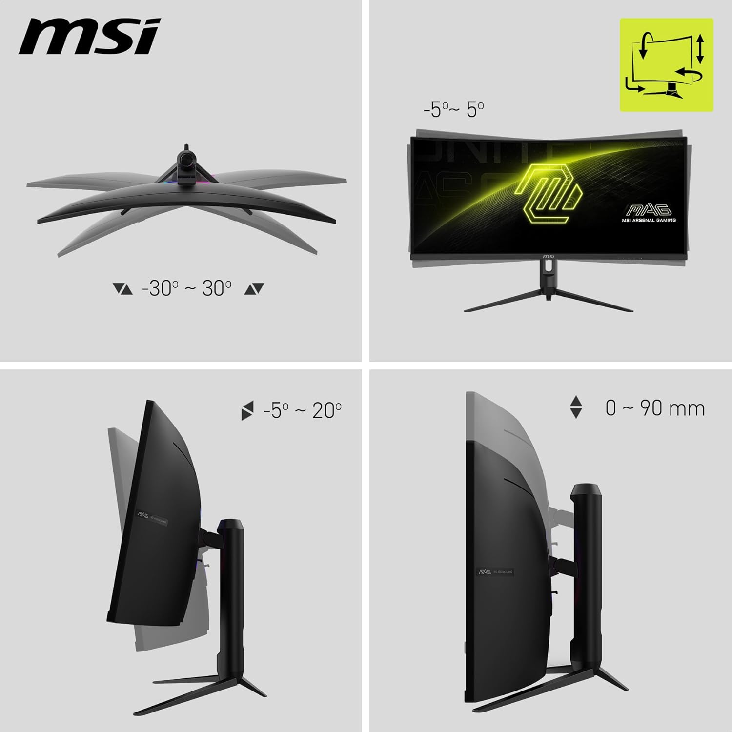 MSI MPG 342CQR E2 34inch 2K UWQHD Curved Gaming Monitor - image 4