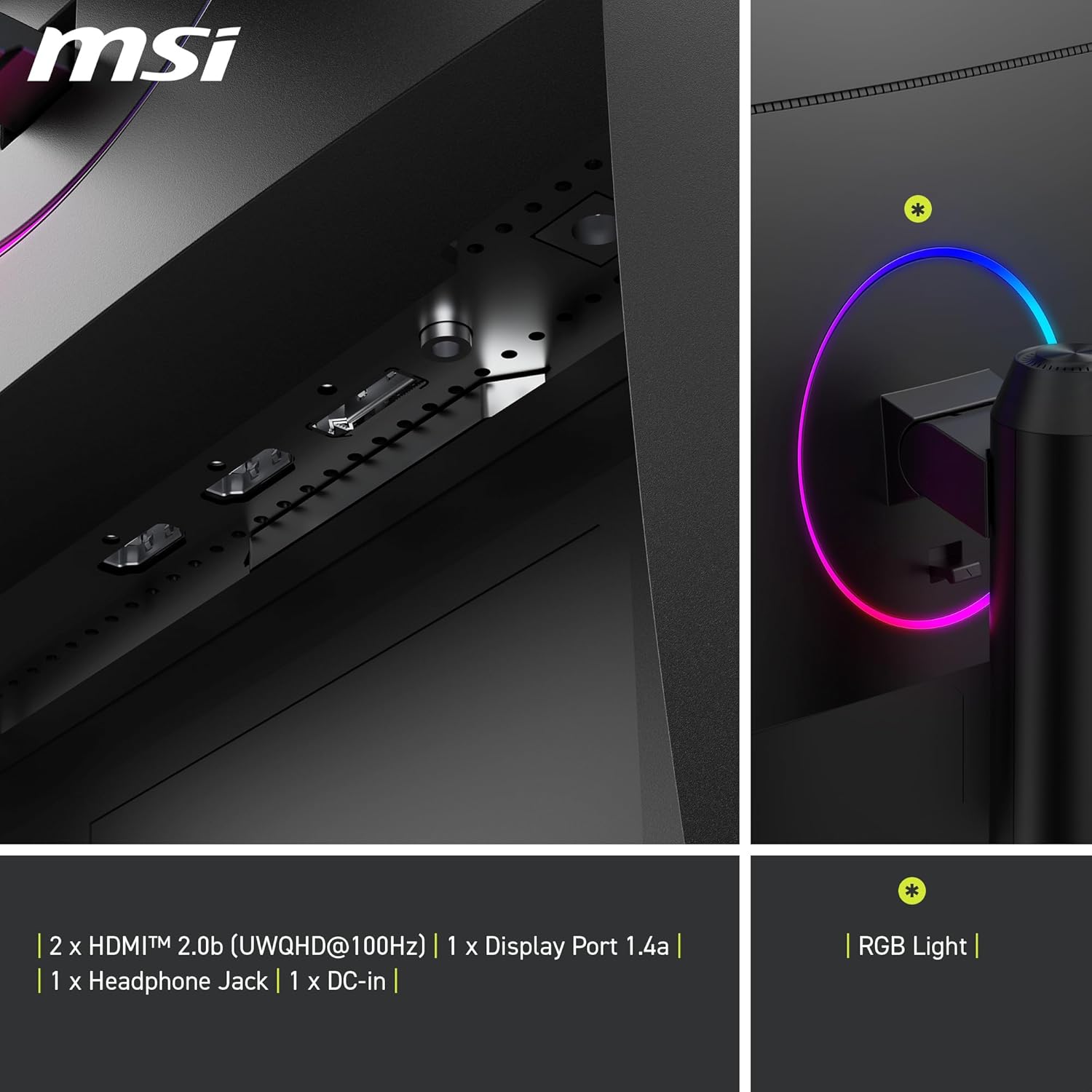 MSI MPG 342CQR E2 34inch 2K UWQHD Curved Gaming Monitor - image 6