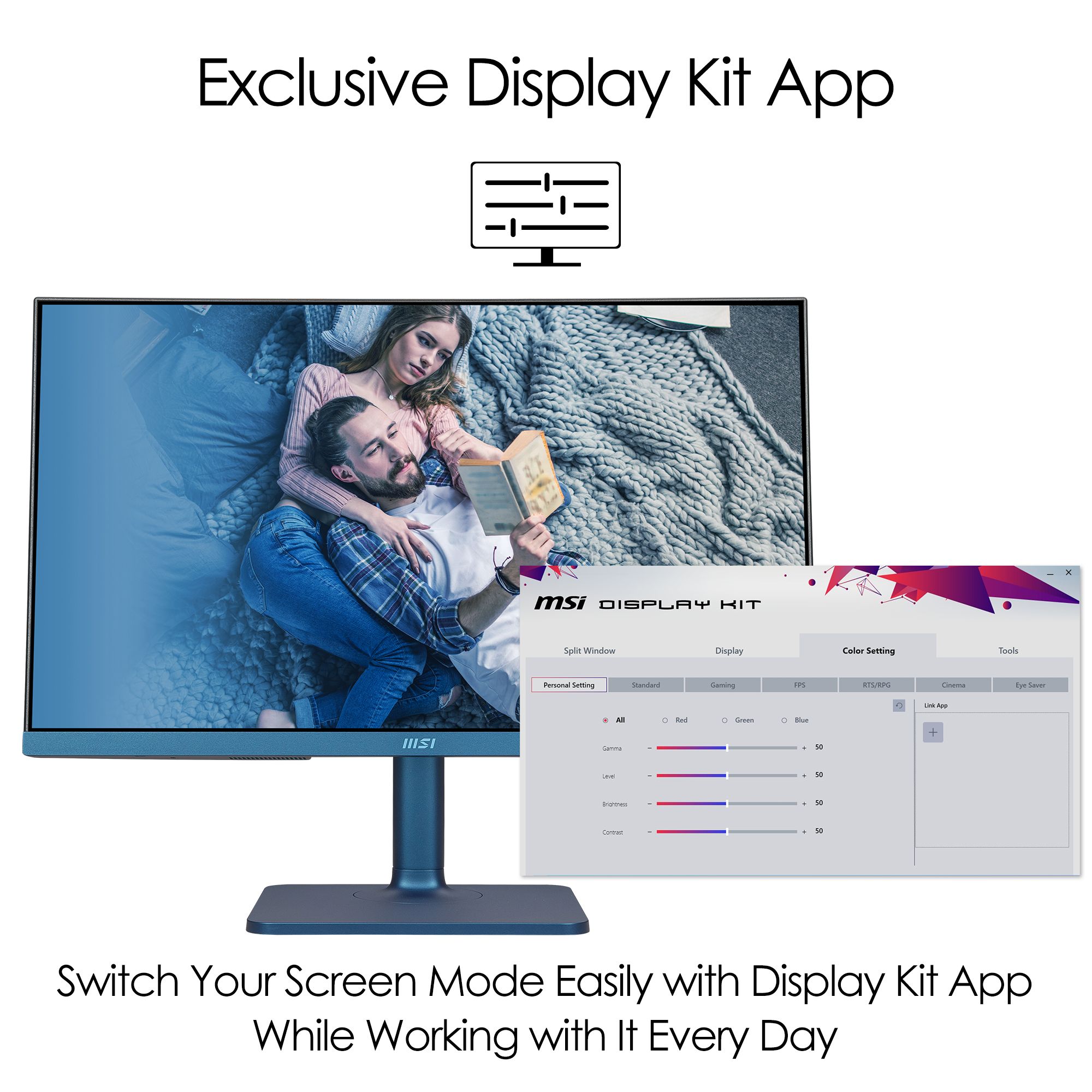 MSI Modern MD241P Ultramarine 24-inch IPS Type C Monitor - image 13