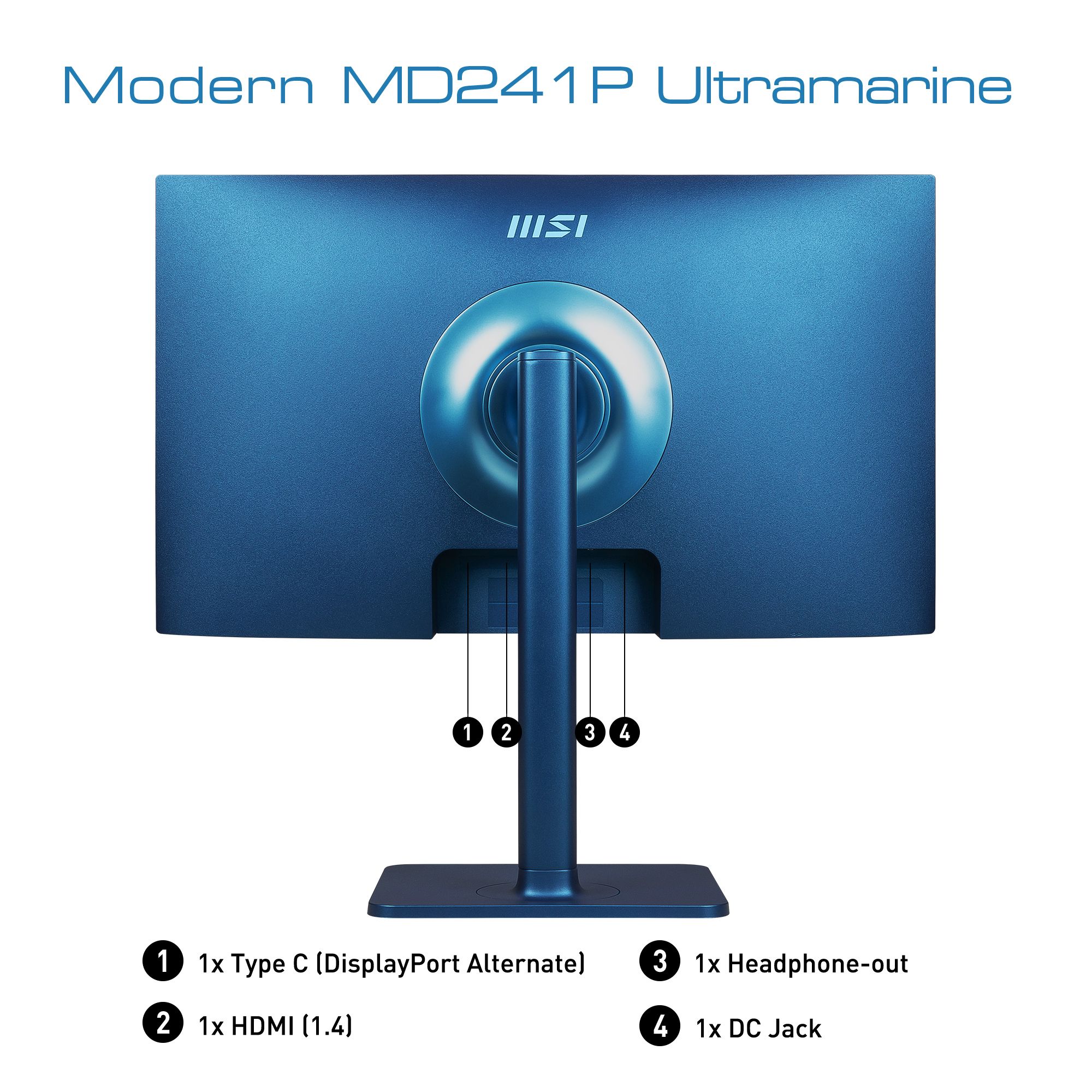 MSI Modern MD241P Ultramarine 24-inch IPS Type C Monitor - image 4