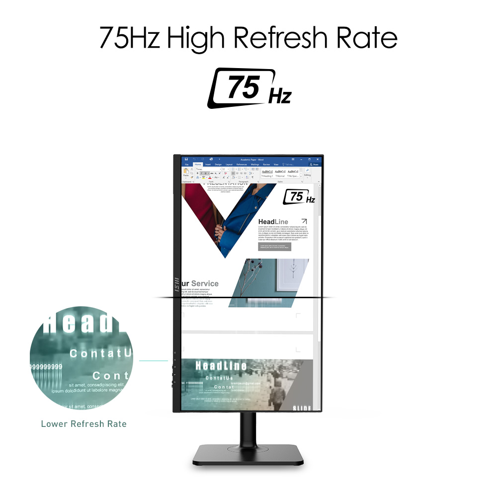 MSI Modern MD241P 24 Inch IPS 75Hz Type C Monitor - image 8