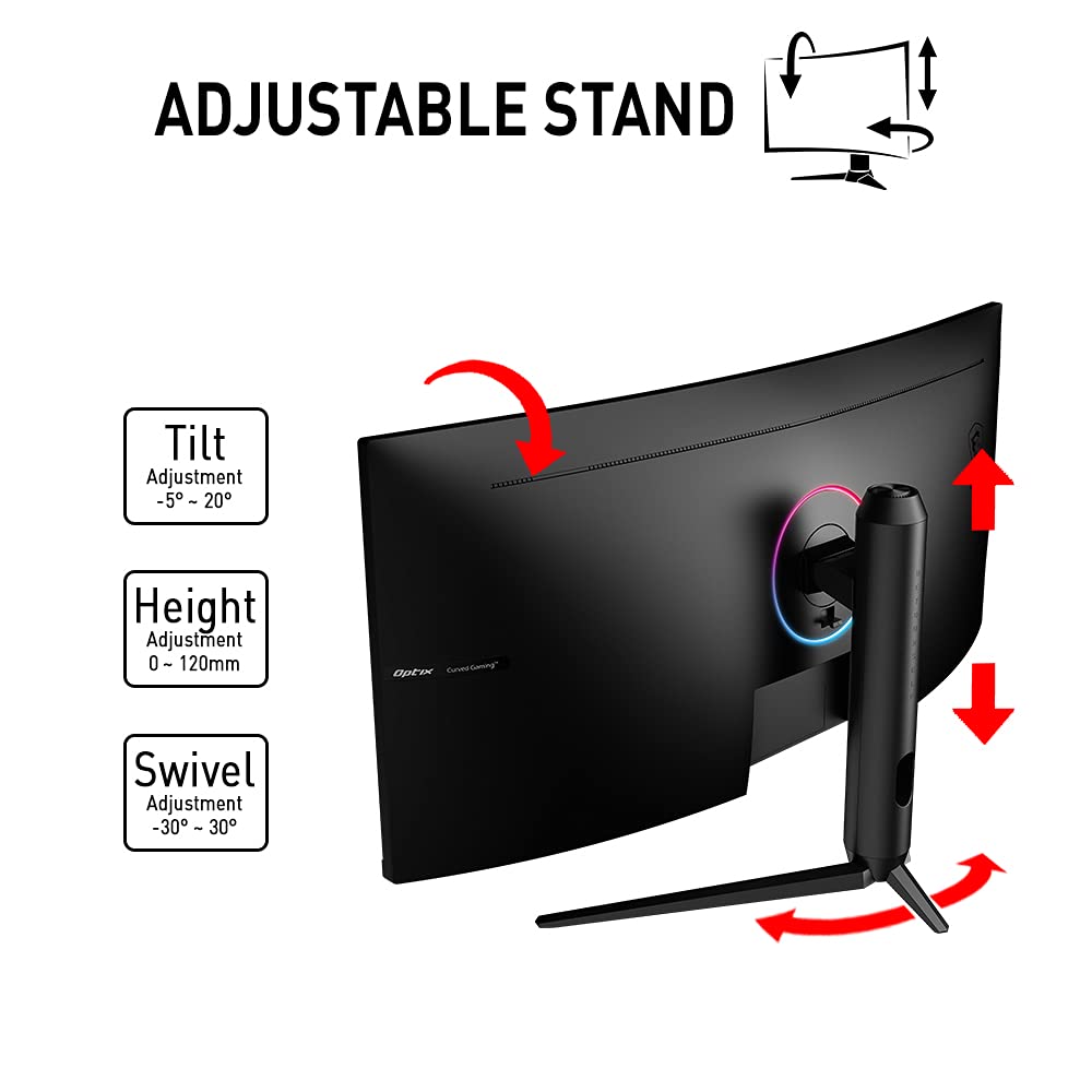MSI Optix MAG342CQR 34 Inch Curved Gaming Monitor - Optix-MAG342CQR