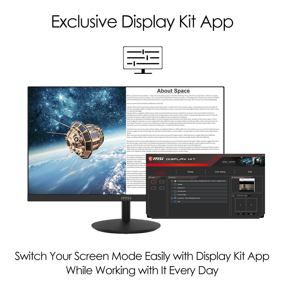 MSI Pro MP271 27-inch Full HD IPS Panel Professional Monitor - image 10