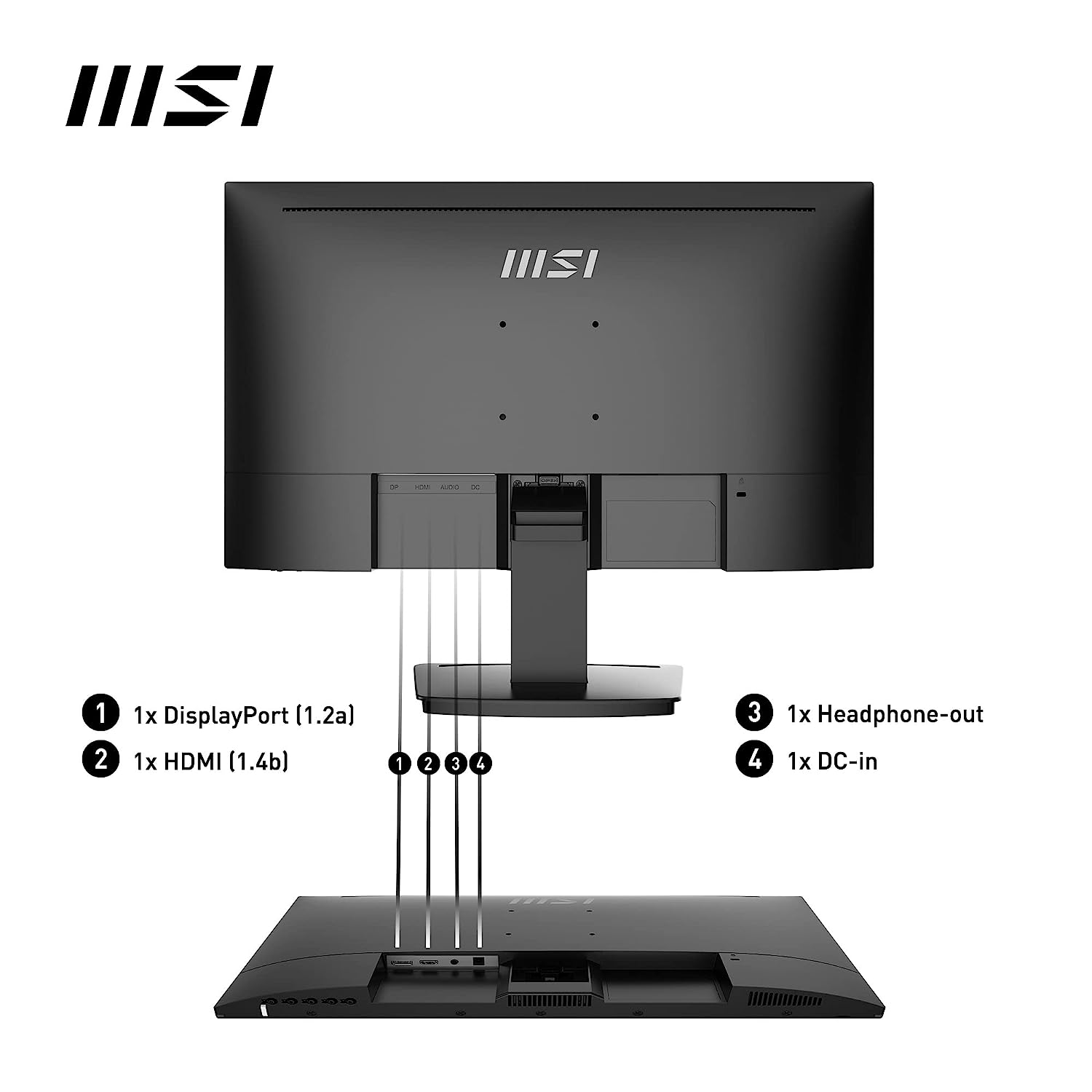 MSI PRO MP243 24-Inch Full HD Monitor 75Hz IPS Speakers VESA - image 7