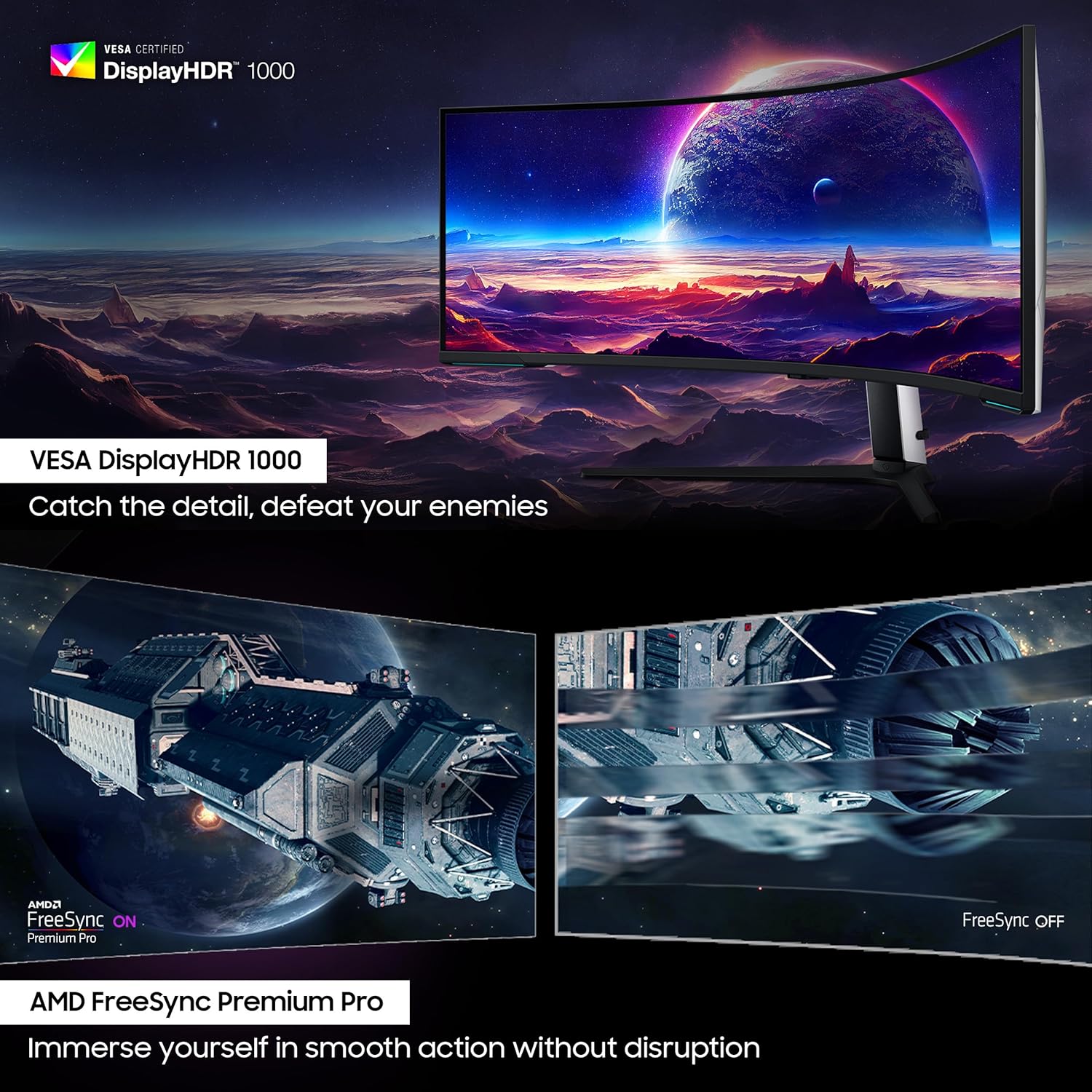 Samsung Odyssey Neo G9 Curve LS57CG950NWXXL 57 inch Dual UHD 4K Gaming Monitor - image 3