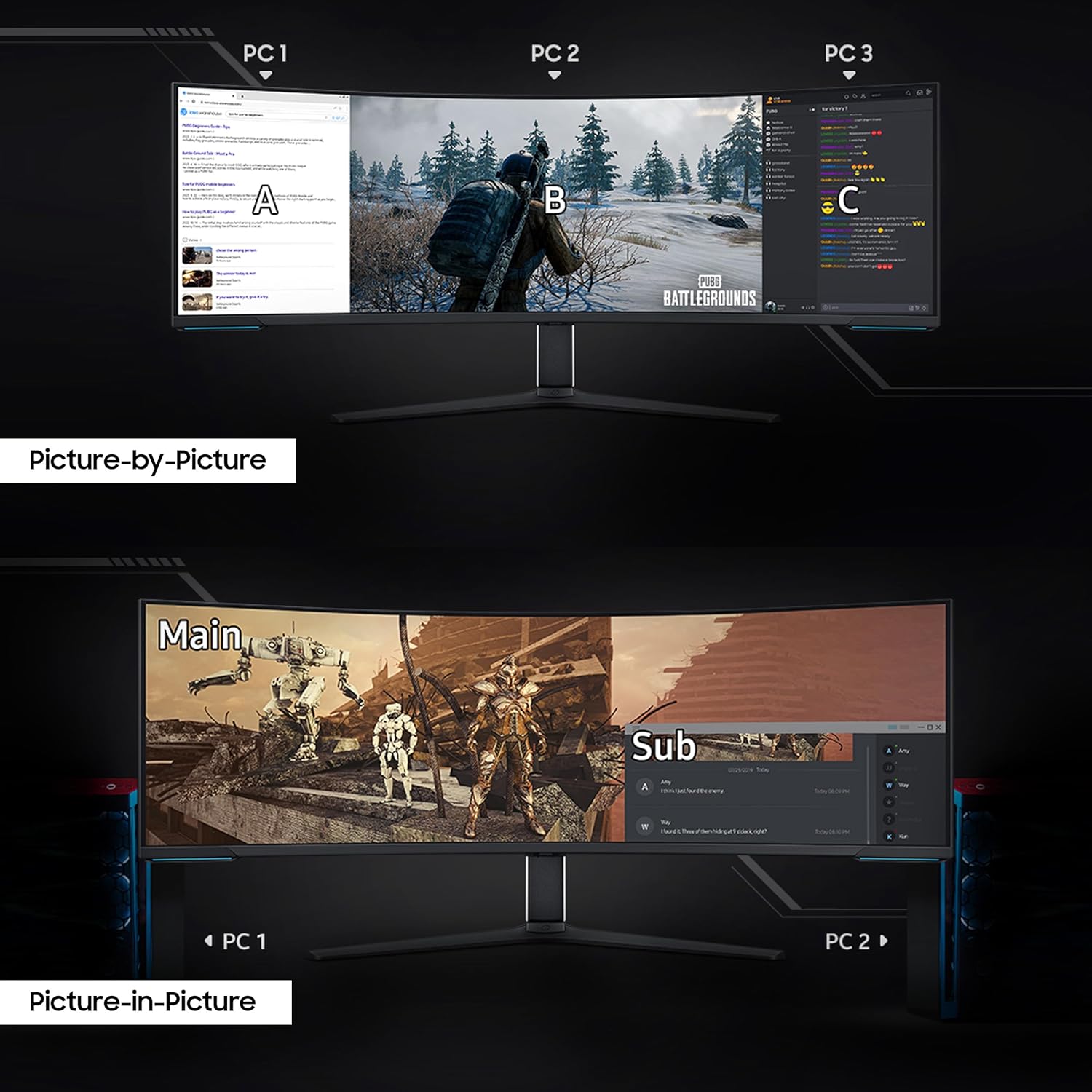 Samsung Odyssey Neo G9 Curve LS57CG950NWXXL 57 inch Dual UHD 4K Gaming Monitor - image 5