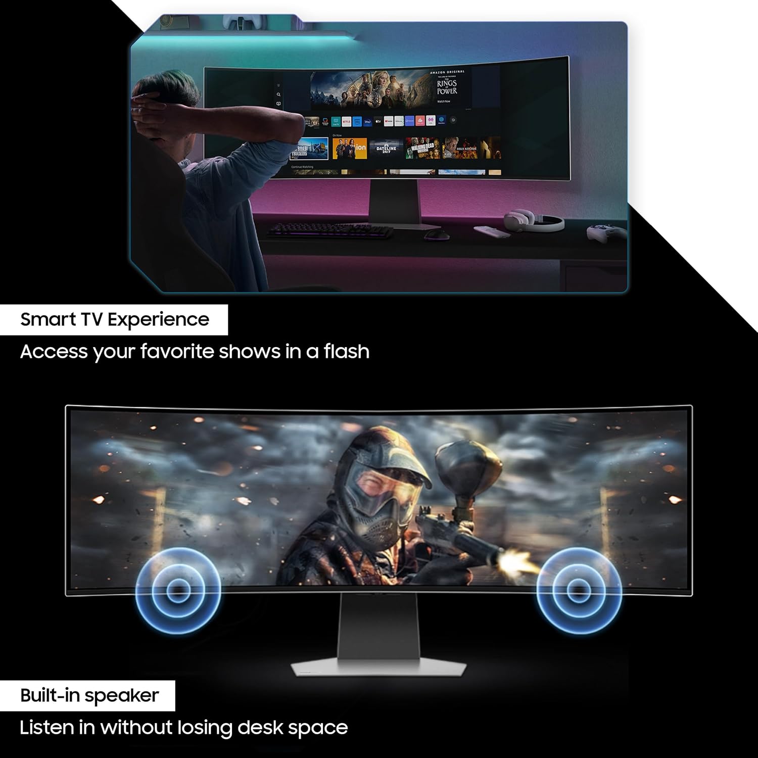 Samsung Odyssey OLED G9 Curve LS49CG950SWXXL Dual QHD 49inch Dual QHD 2K Gaming Monitor - image 3