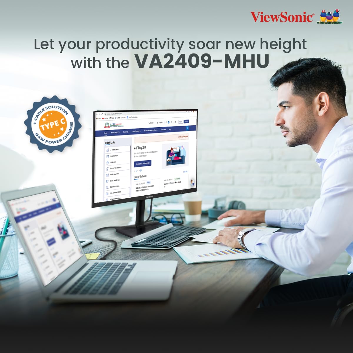 ViewSonic VA2409-MHU 24inch IPS FHD Monitor - image 5