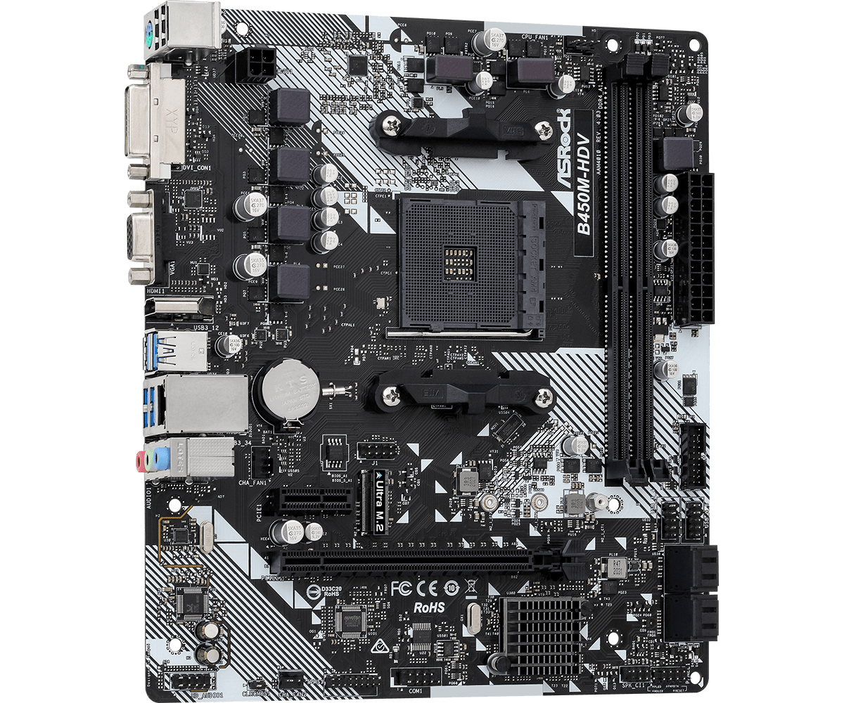 ASRock B450M-HDV R4.0 DDR4 Motherboard - image 4