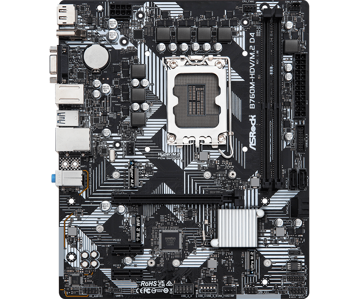 ASRock B760M-HDV/M.2 D4 LGA1700 Motherboard - image 2