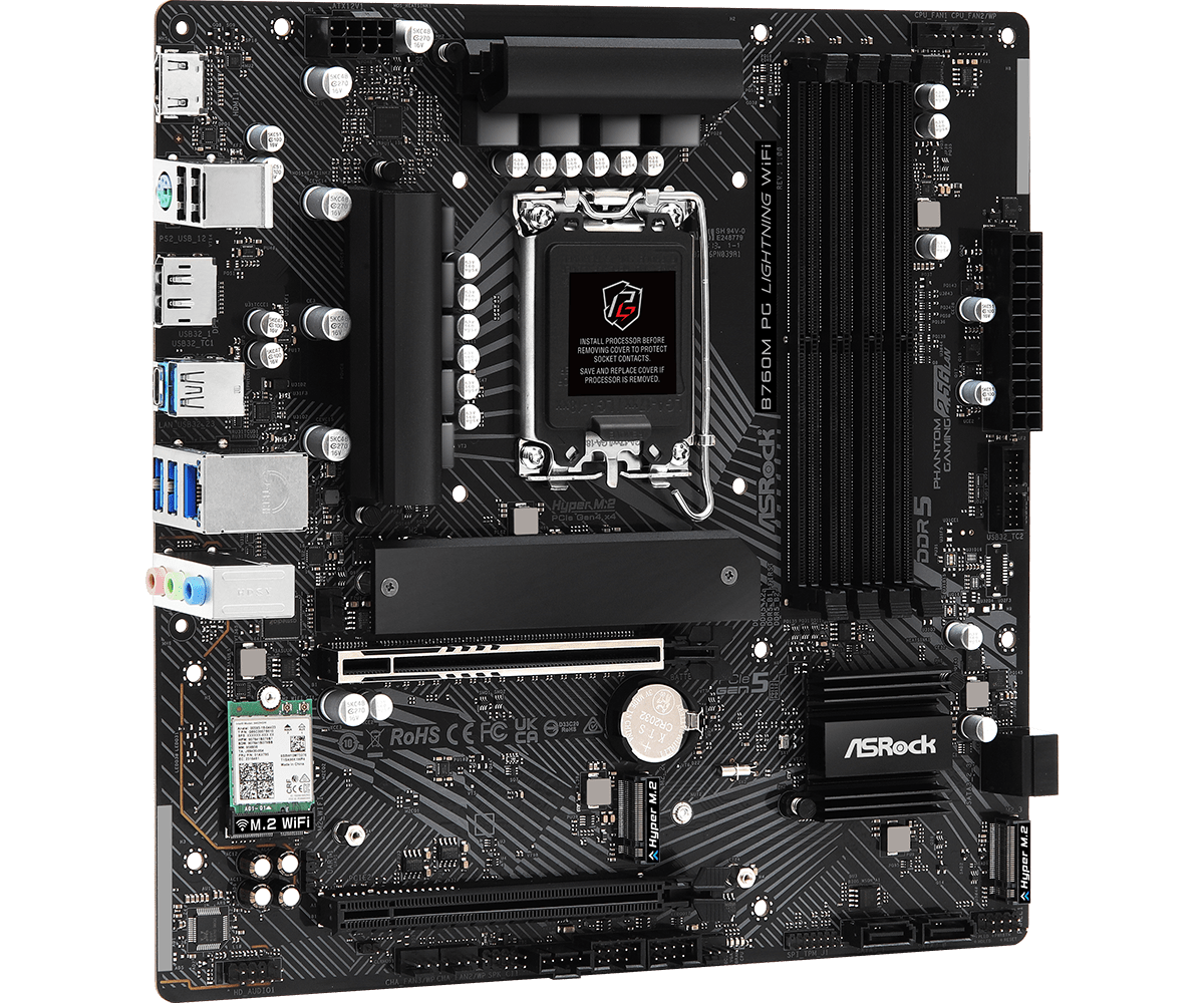 ASRock B760M PG Lightnig WIFI LGA 1700 Intel Base Motherboard - image 4