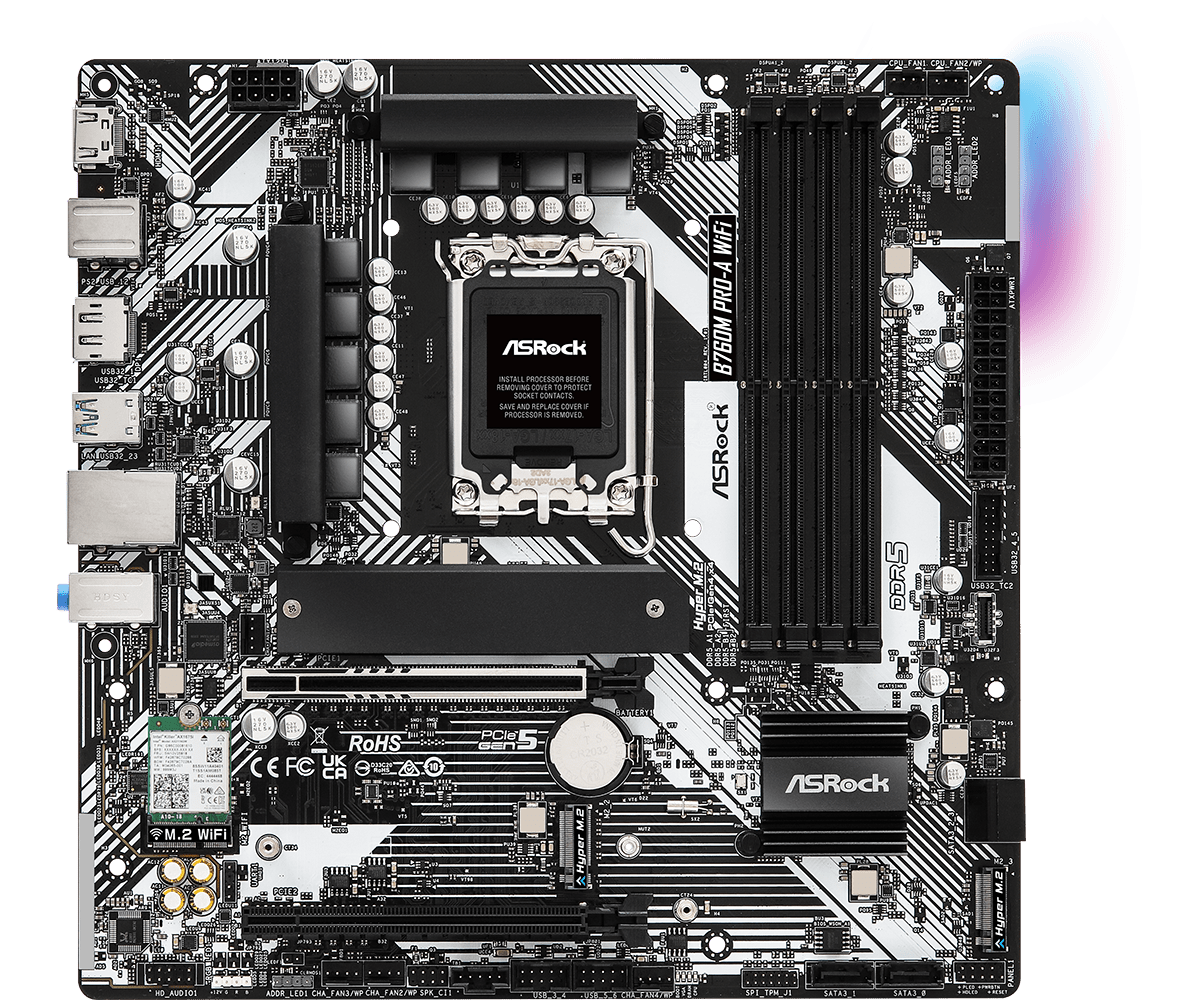 ASRock B760M Pro A WIFI LGA 1700 Intel Base Motherboard - image 2
