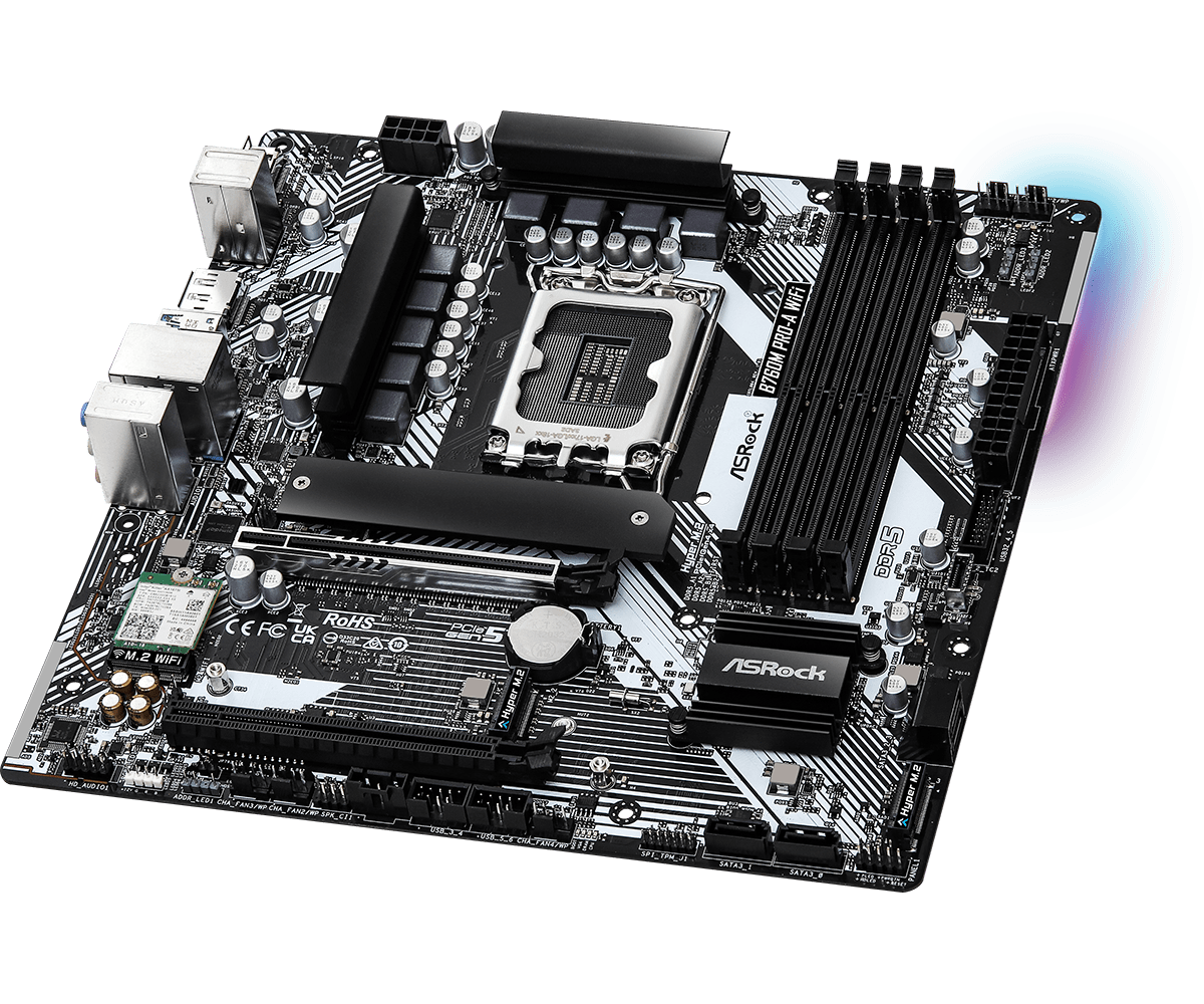 ASRock B760M Pro A WIFI LGA 1700 Intel Base Motherboard - image 4