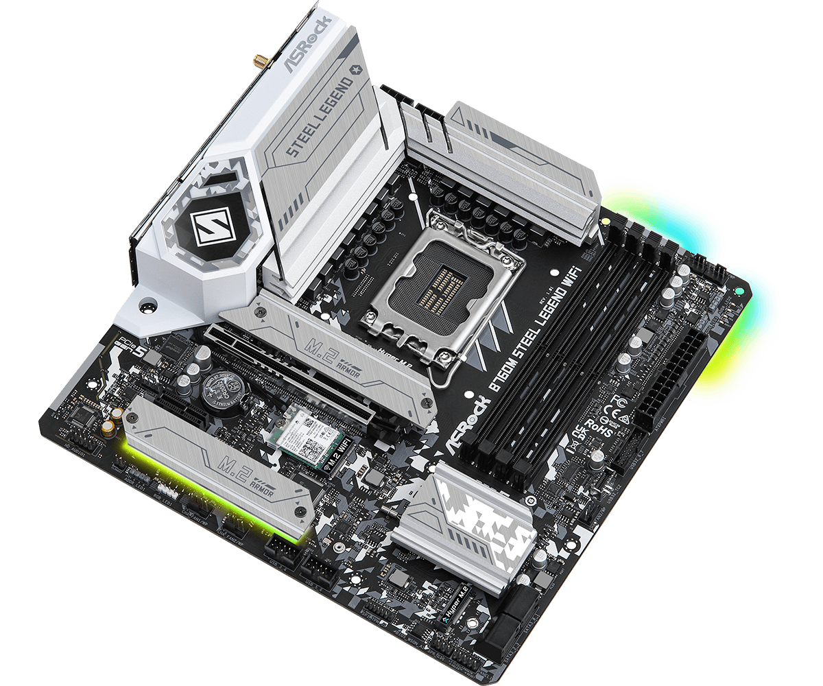 ASRock B760M Steel Lagend WIFI LGA 1700 Intel Base Motherboard - image 4
