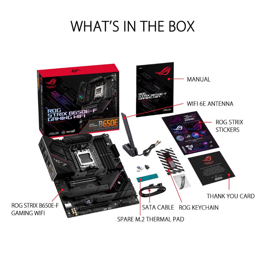 Asus ROG Strix B650E-F Gaming WIFI AM5 ATX Motherboard - image 6