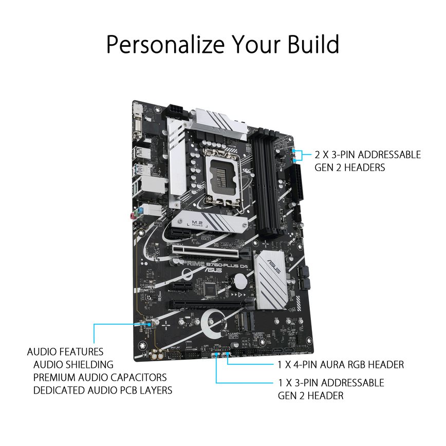 ASUS PRIME B760-PLUS D4 LGA 1700 ATX motherboard - image 5