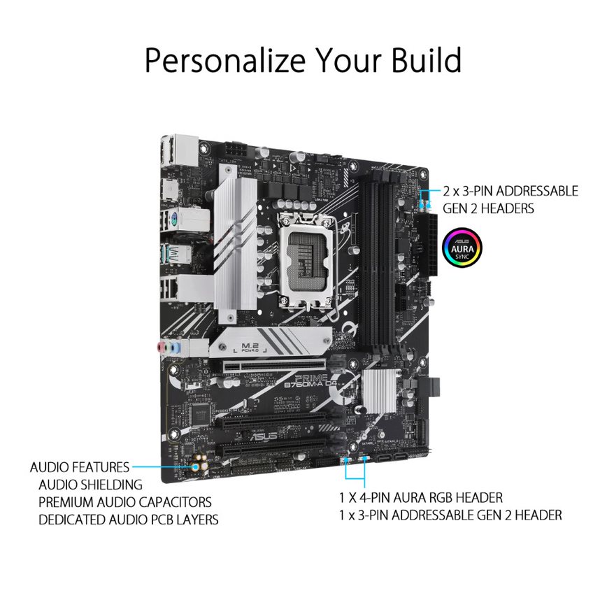 ASUS PRIME B760M-A D4 LGA 1700 mATX motherboard - image 4