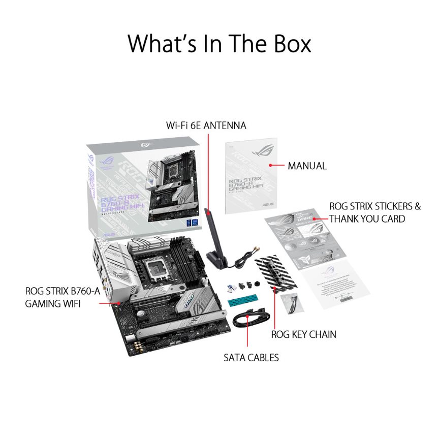 ASUS ROG STRIX B760-A GAMING WIFI D4 white ATX Motherboard - image 6