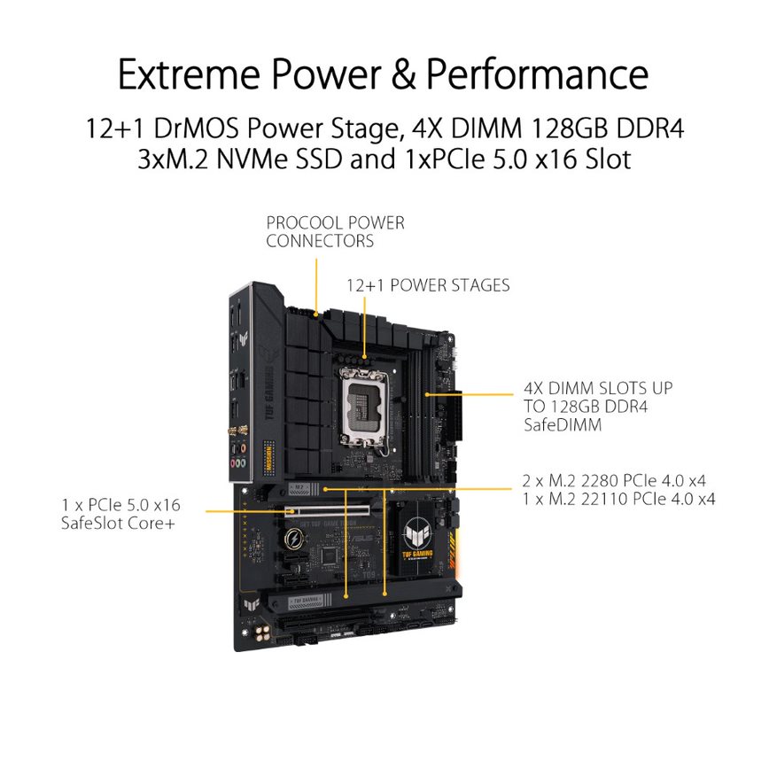 ASUS TUF GAMING B760-PLUS WIFI D4 LGA 1700 Motherboards - image 3