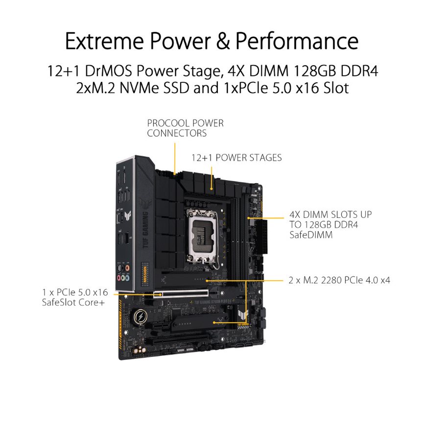 ASUS TUF GAMING B760M-PLUS D4 LGA 1700 mATX DDR4 Motherboard - image 3