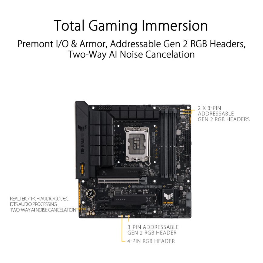 ASUS TUF GAMING B760M-PLUS D4 LGA 1700 mATX DDR4 Motherboard - image 5