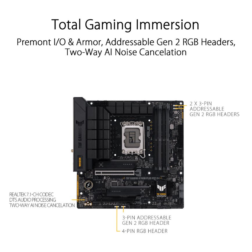 ASUS TUF GAMING B760M-PLUS WIFI D4 LGA1700 mATX motherboard - image 5