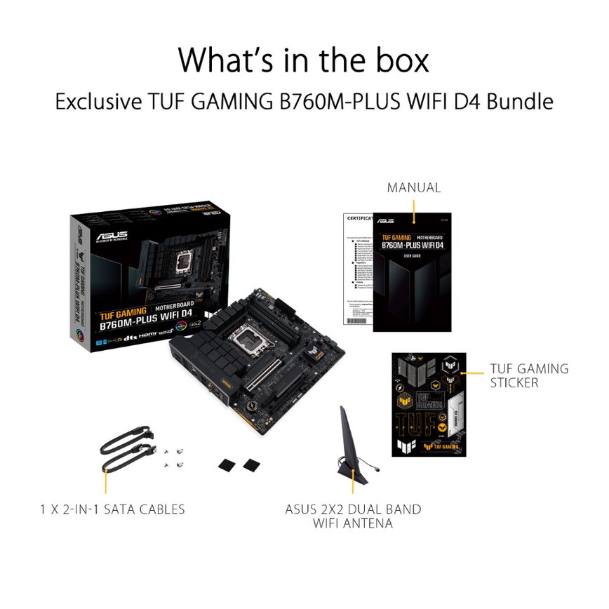 ASUS TUF GAMING B760M-PLUS WIFI D4 LGA1700 mATX motherboard - image 7