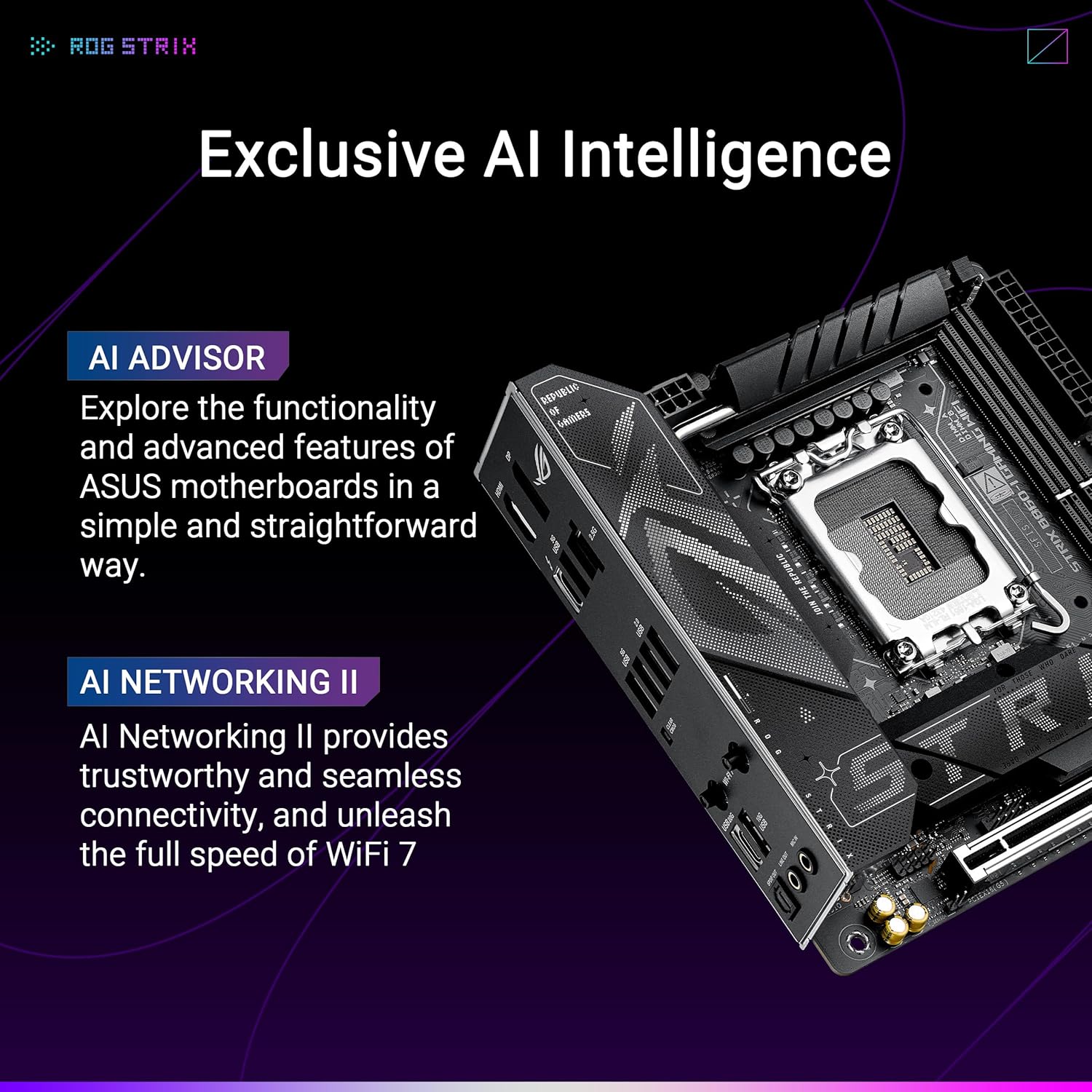 ASUS ROG STRIX B860-I GAMING WIFI Mini-iTX Motherboard - image 2