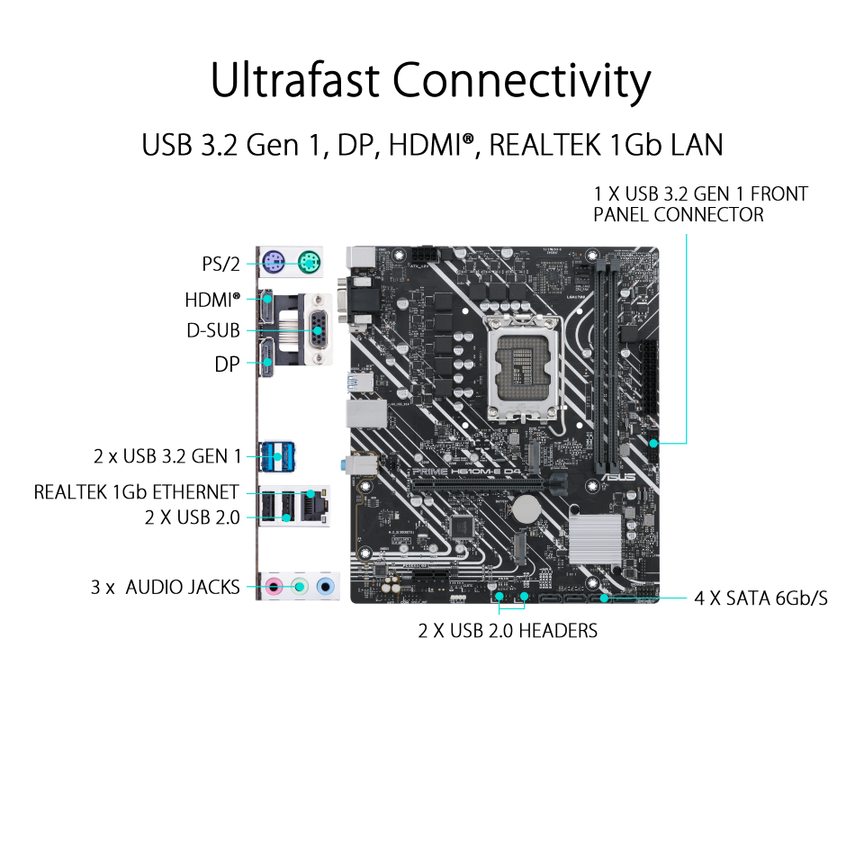 Asus PRIME H610M-E D4 Motherboard - image 4