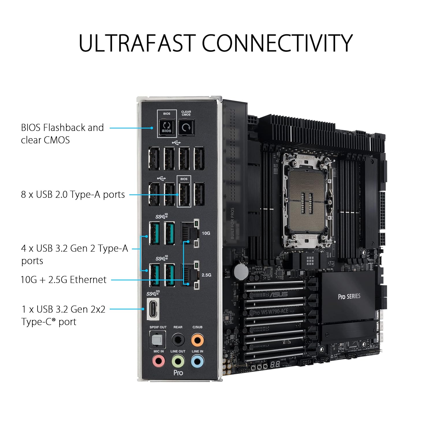 ASUS PRO WS W790-ACE ATX Workstation Motherboard - image 5