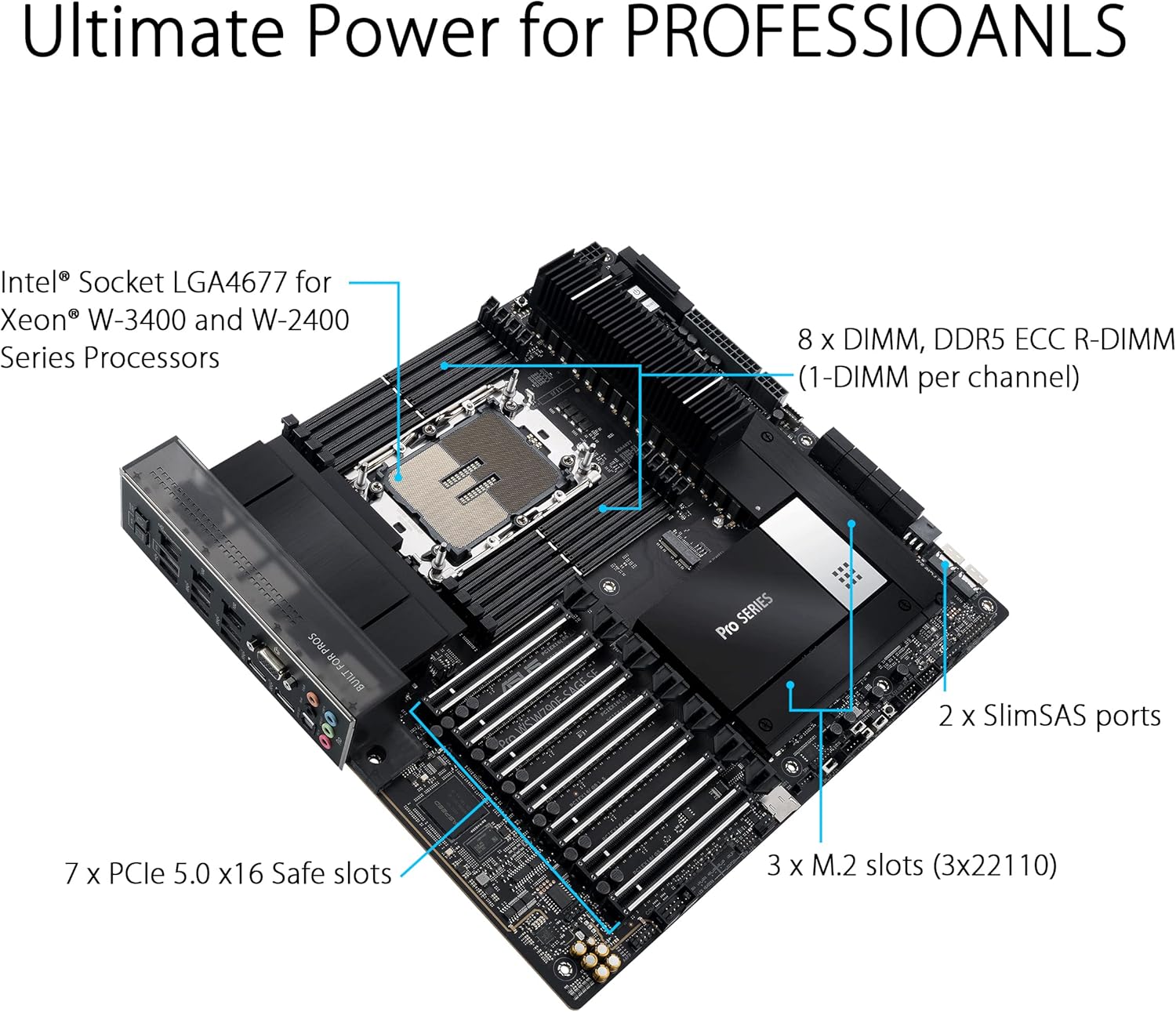 ASUS PRO WS W790E-SAGE SE ATX Workstation Motherboard - image 2