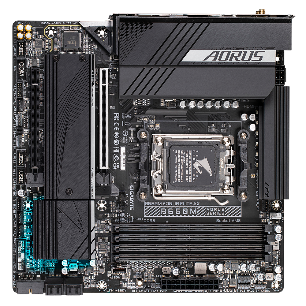 Gigabyte B650M Aorus Elite AX rev. 1.0 AMD Base Motherboard - image 3