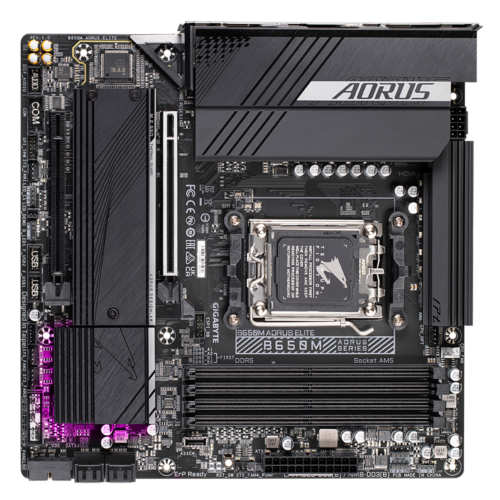 Gigabyte B650M Aorus Elite rev. 1.0 AMD Base Motherboard - image 3