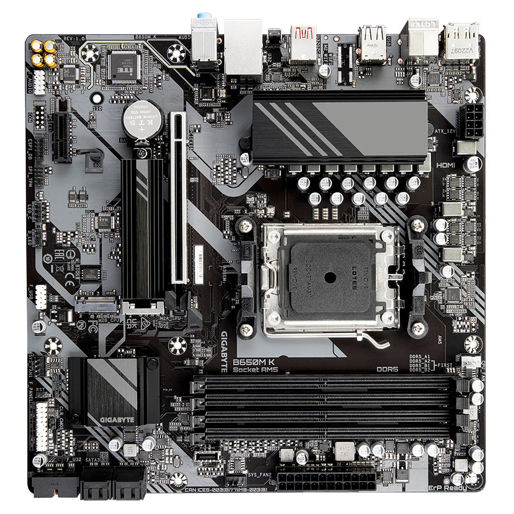 Gigabyte B650M K rev. 1.0 AMD Base Motherboard - image 4