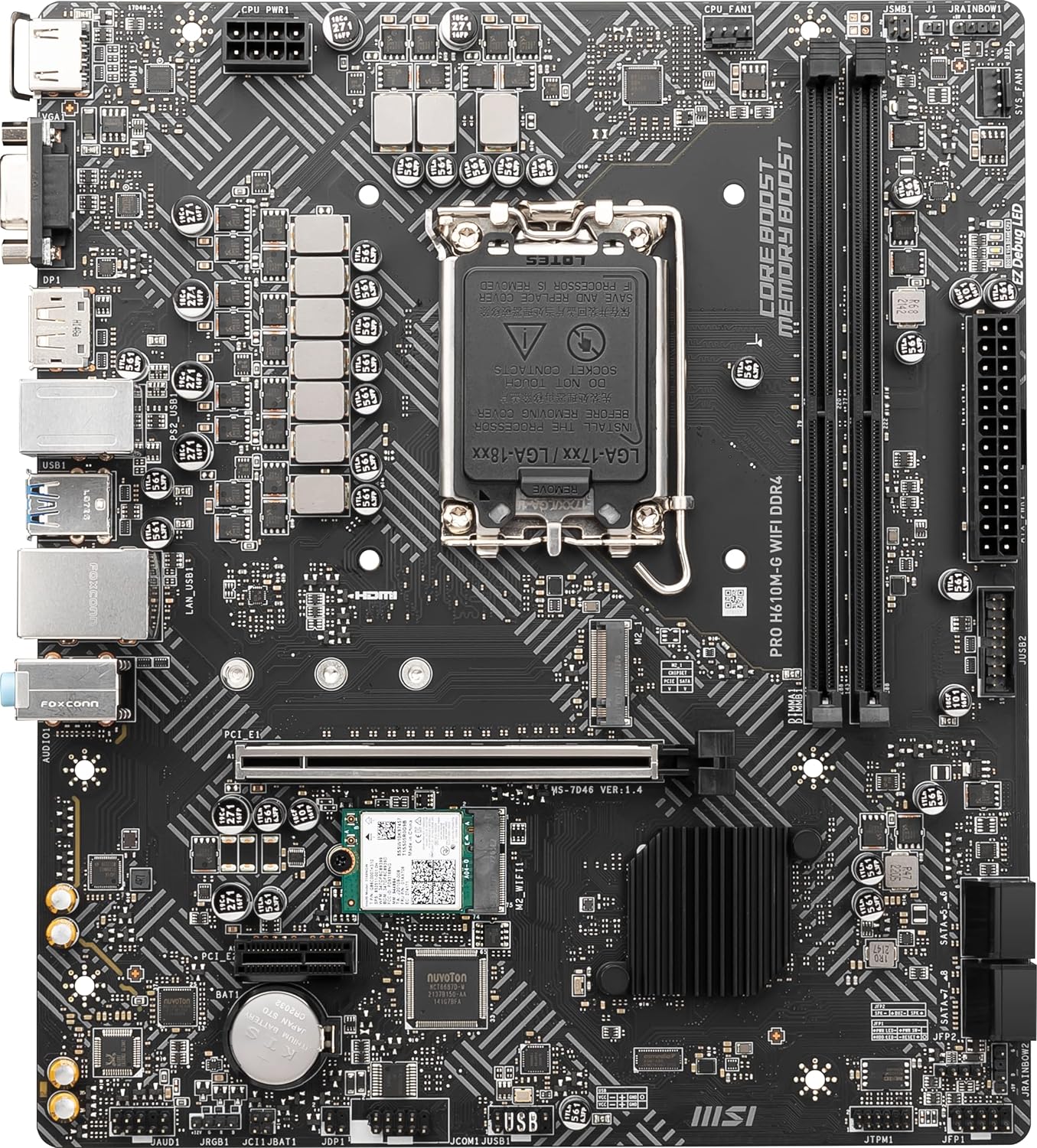 Msi PRO H610M-G WIFI DDR4 Motherboard - image 2