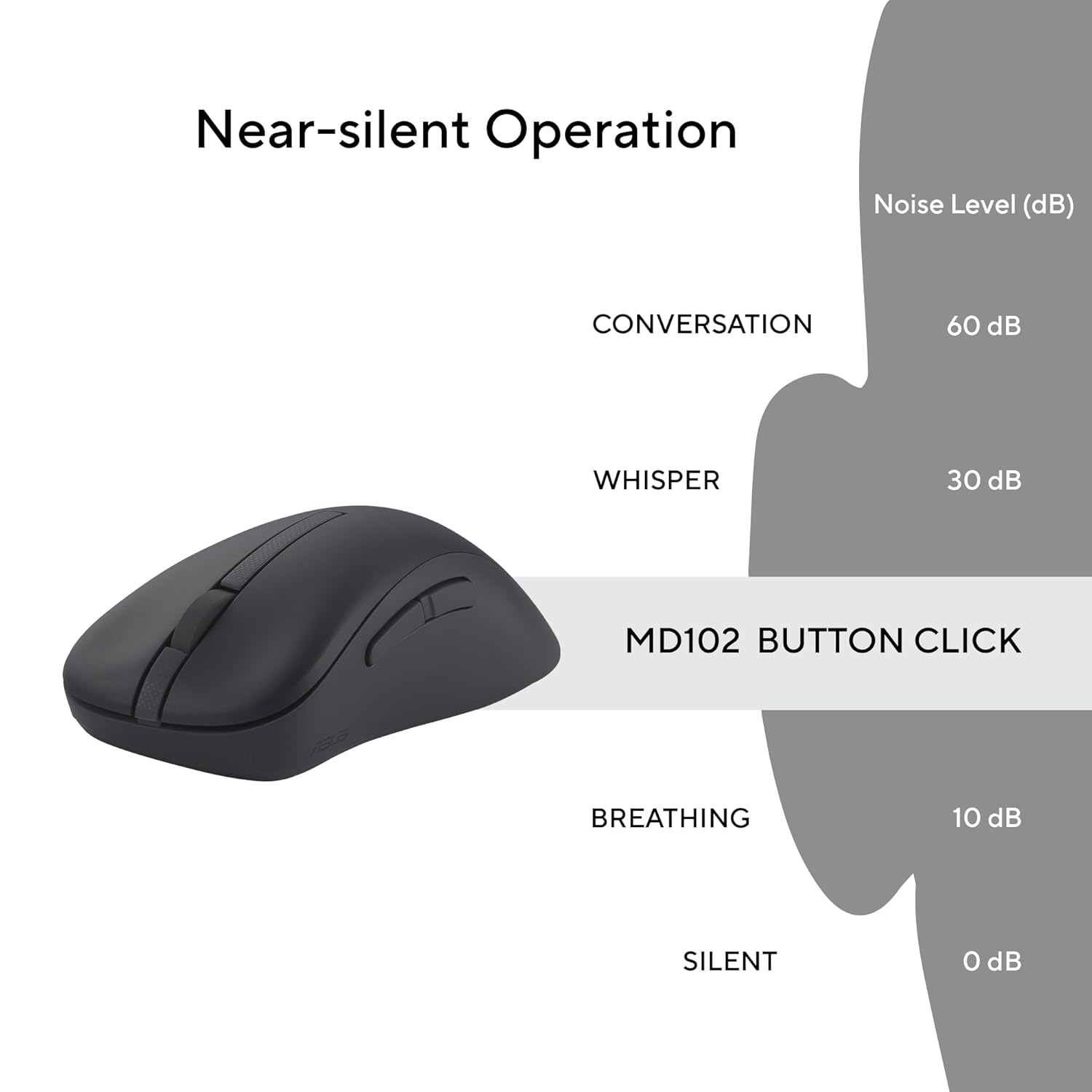 ASUS MD102 Wireless Mouse Dark Gray - image 4