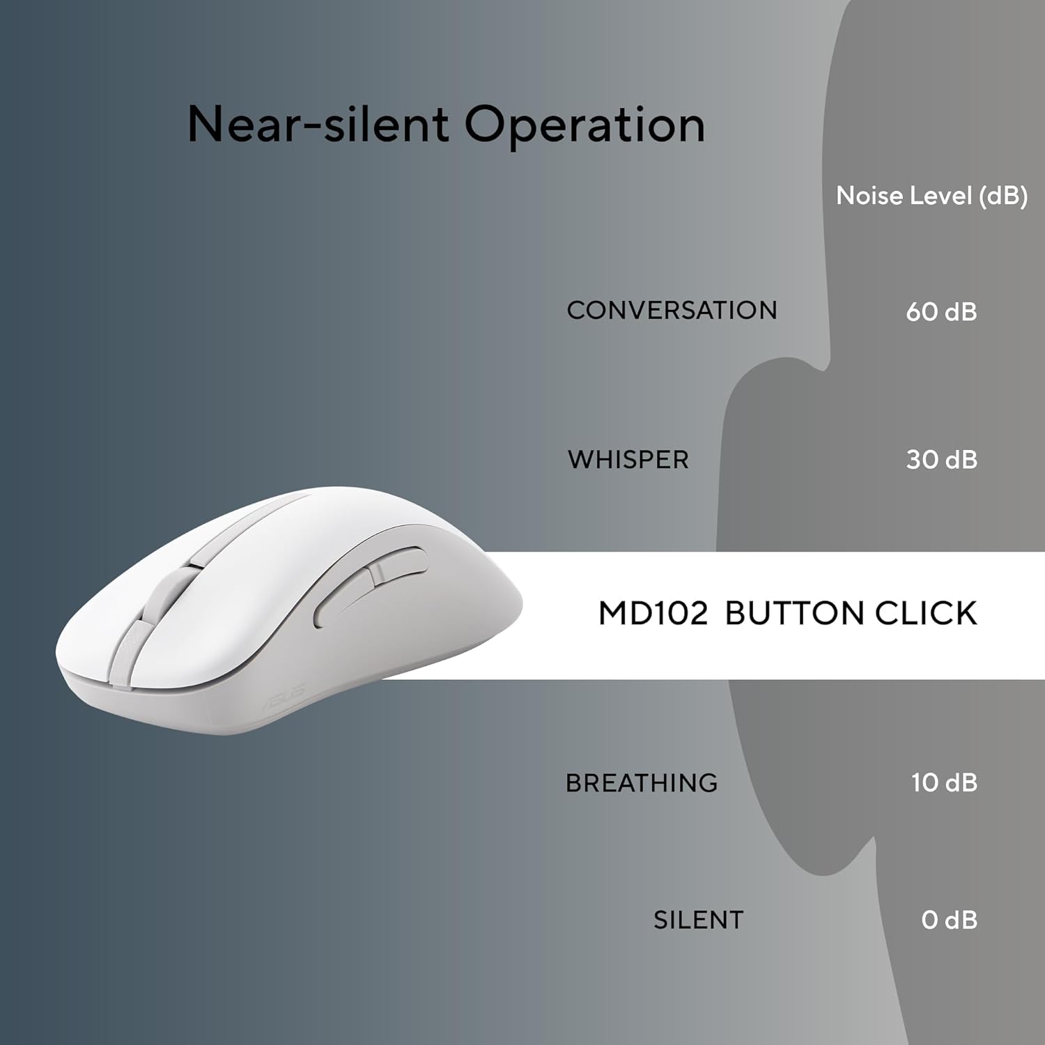 ASUS MD102 Wireless Mouse White - image 4