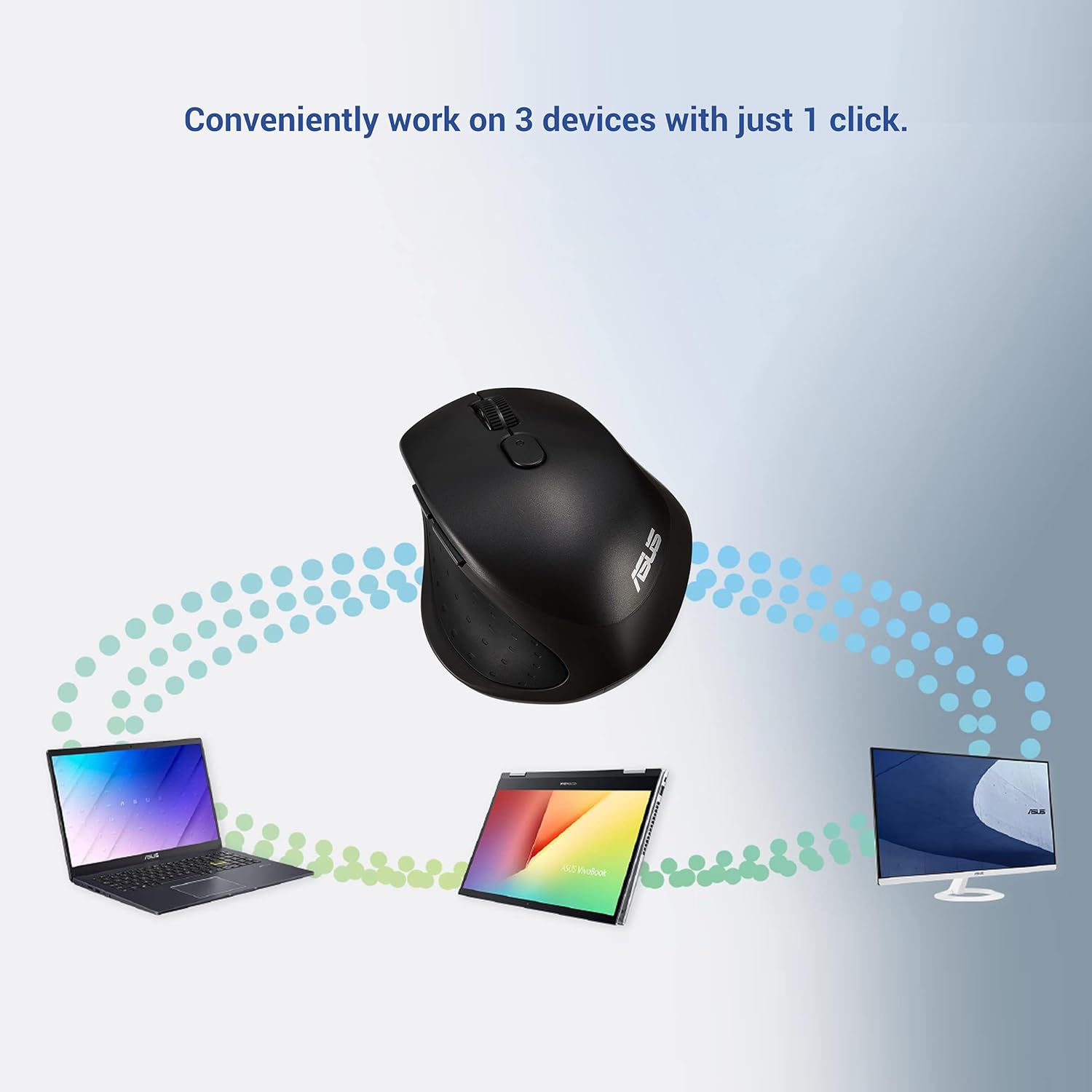 ASUS MW203 Black Multi-Device Wireless Silent Mouse - image 7