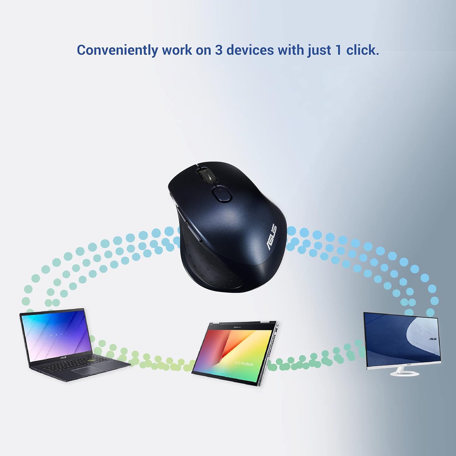 ASUS MW203 Blue Multi-Device Wireless Silent Mouse - image 8