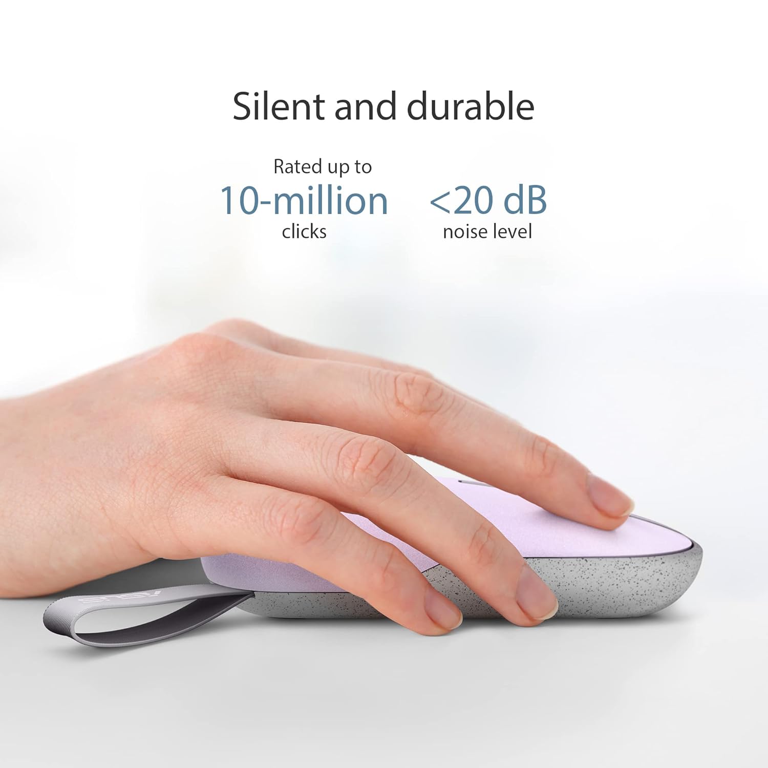 ASUS Marshmallow MD100 Lilac Mist Purple/Brave Green Wireless Mouse - image 4
