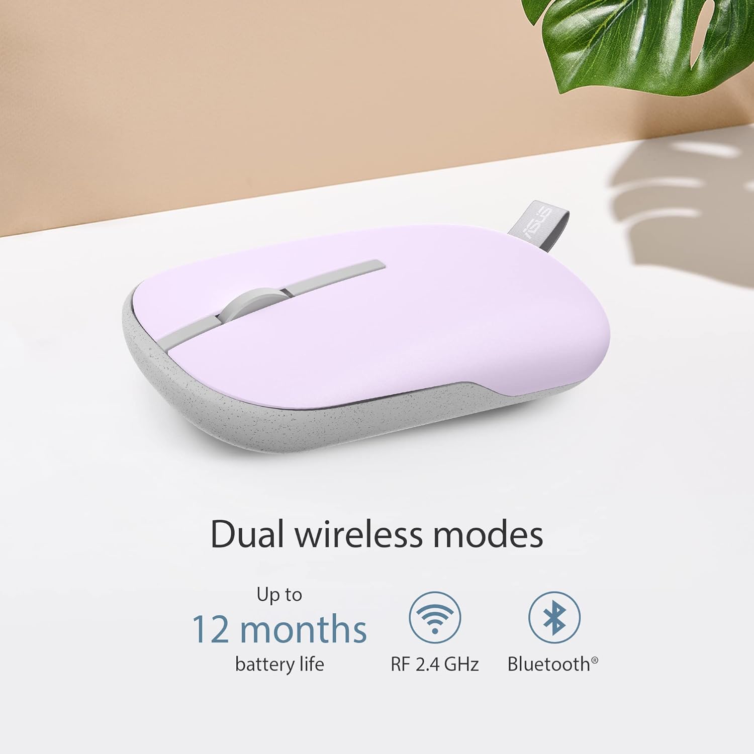 ASUS Marshmallow MD100 Lilac Mist Purple/Brave Green Wireless Mouse - image 6