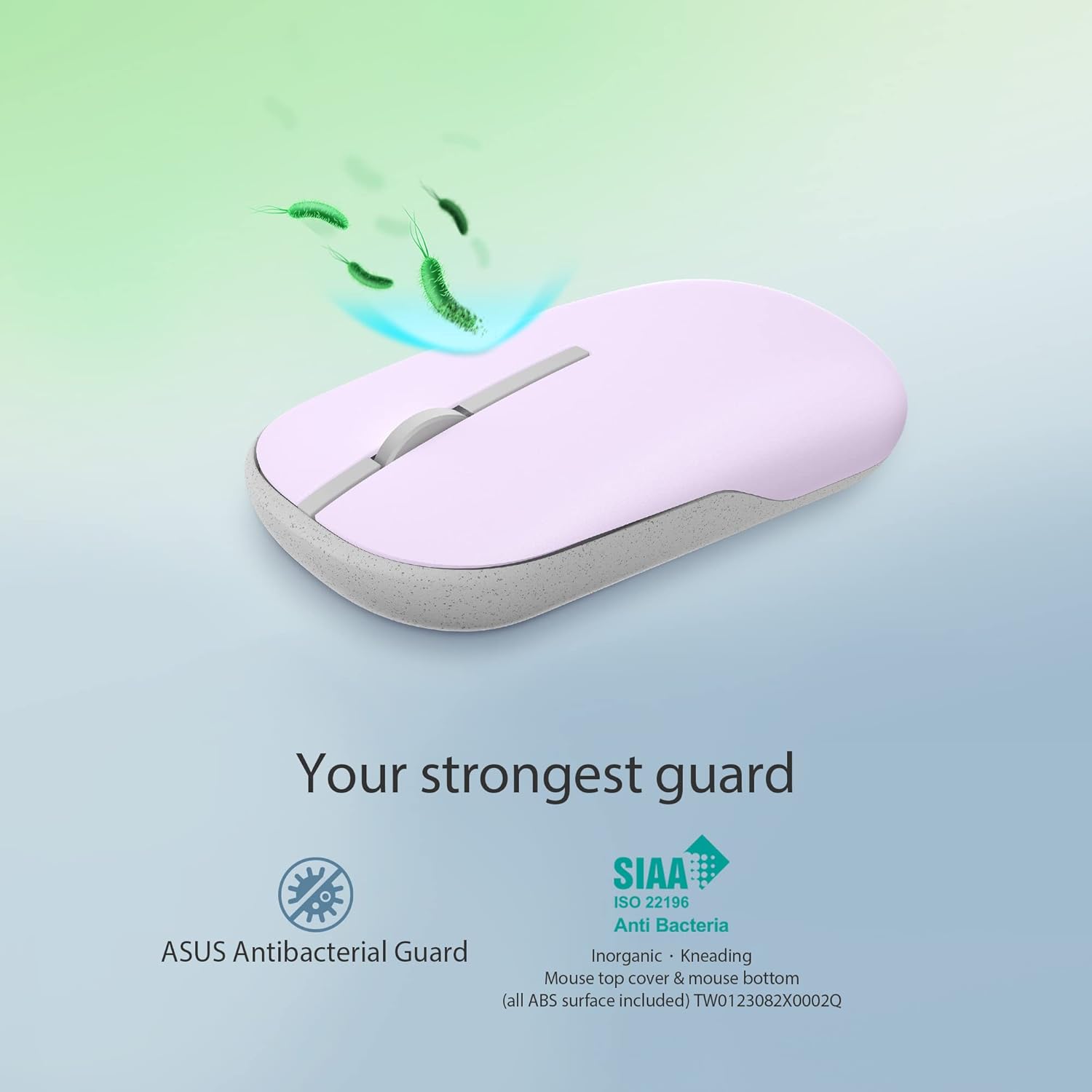 ASUS Marshmallow MD100 Lilac Mist Purple/Brave Green Wireless Mouse - image 7