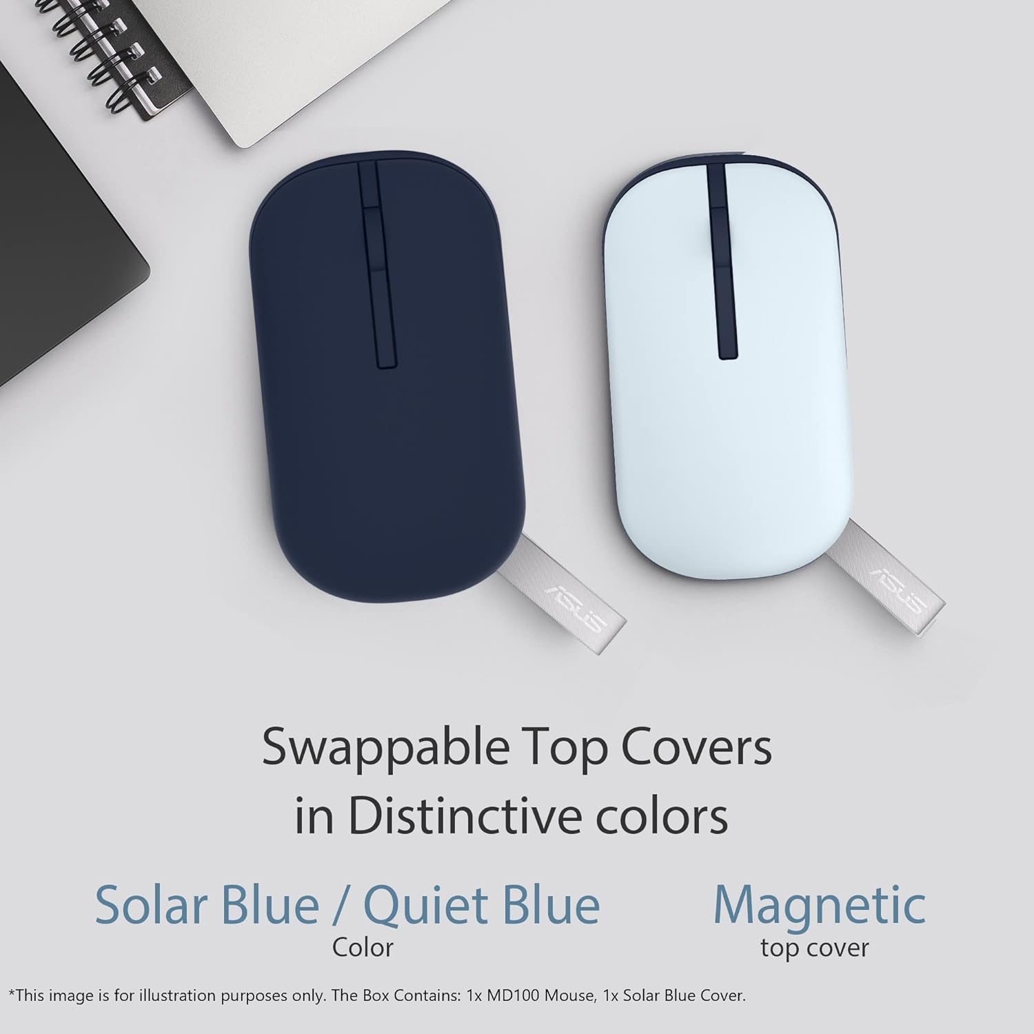 ASUS Marshmallow MD100 Quiet Blue /Solar Bule Wireless Mouse - image 3