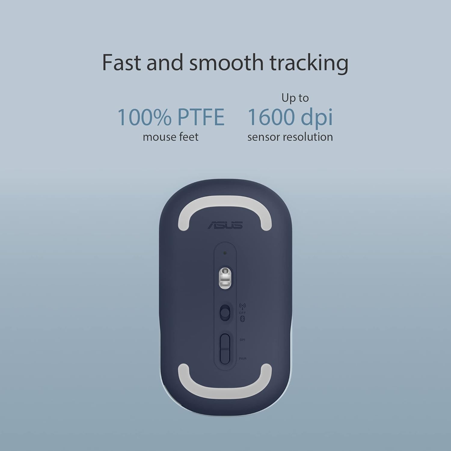 ASUS Marshmallow MD100 Quiet Blue /Solar Bule Wireless Mouse - image 5